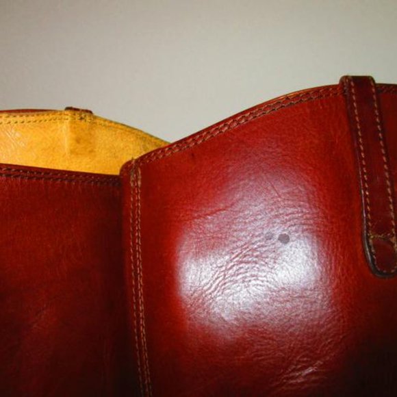 **Frye Cognac Brown Classic Equestrian Inspired Knee High Boots - Picture 6 of 7